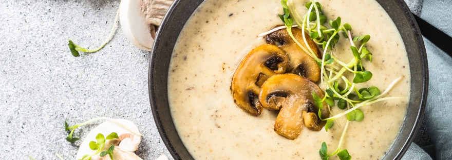 Cremesuppe mit Champignons